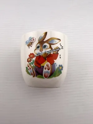 Vintage Retro Bunny Rabbit With Flute & Bee Ceramic Egg Cup - Easter • £4.95