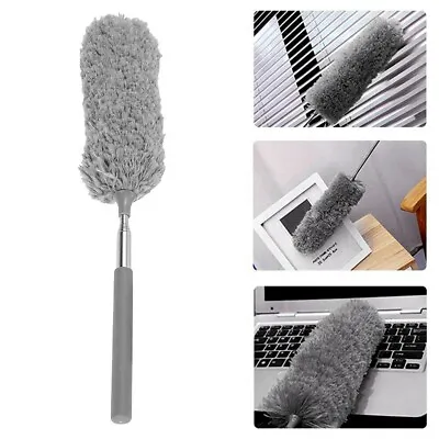 £5.85 • Buy Extendable Feather Duster Telescopic Long Handled Microfibre Cleaning Brush 89CM