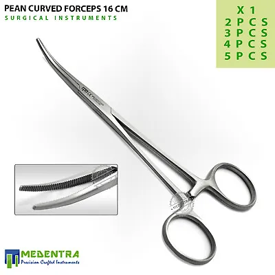 Hemostatic Pean Forceps Locking Pliers Surgical Suturing Instruments 16 Cm Cvd • £6.72