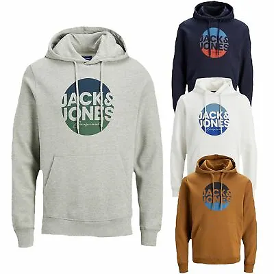 £24.99 • Buy Jack And Jones Men's Hoodies Pullover Long Sleeve Hooded Sweatshirt Logo Print