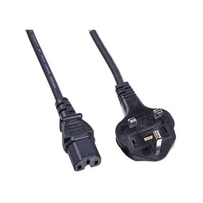 2.5M CISCO Kettle Lead UK Mains Power Plug To IEC C13 Cable For PC Monitor TV • £4.49