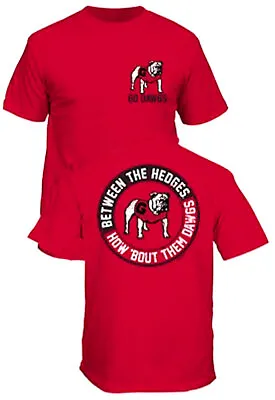 $24.99 • Buy Georgia Bulldogs UGA Go Dawgs Fall Silhouette Red 2-Sided Short Sleeve T Shirt