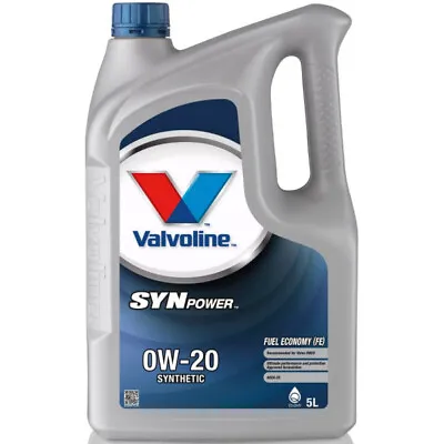 £43.56 • Buy 0w20 Fully Synthetic Valvoline SynPower FE 0W20 5 Litre Engine Oil - 872584