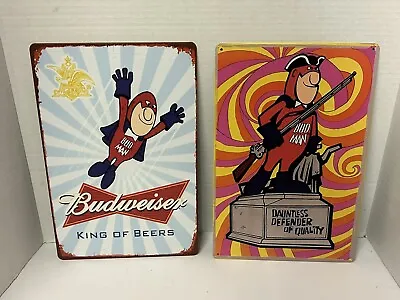 Budweiser Bud Man King Of Beers Bar Man Cave Tin Signs Super Budman Father’s Day • $21.55