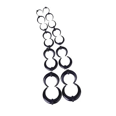 1SET 18PCs Spiral Buffalo Horn EAR STRETCHING KIT-00G-14G Tunnel Stretcher; • £5.99