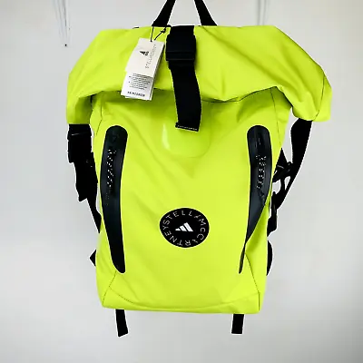 Stella McCartney Adidas Backpack Yellow HR4342 Roll Top Water Repel NWT • $152.99