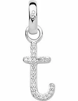 LINKS OF LONDON Alphabet Letter T Diamond Charm Sterling Silver RRP140 NEW • £21