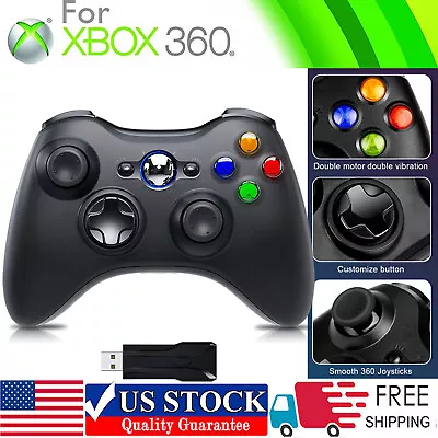 Wireless Controller For Microsoft Xbox 360/360 Slim Gamepad PC Windows 7 8 10 • $21.99