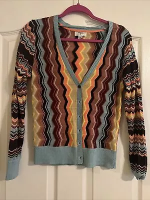 Missoni For Target Women's V-neck Cardigan Sweater Multicolor Size S EUC • $19.99