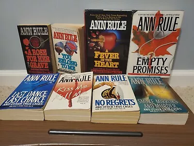 8 BOOK LOT True Crime Ann Rule Crime Files Volume 1 2 3 7 8 9 11 & 12 • $35