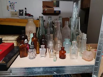 Lot Of Vintage Glass Bottles Rare Late 1800s - 1900s  • $150