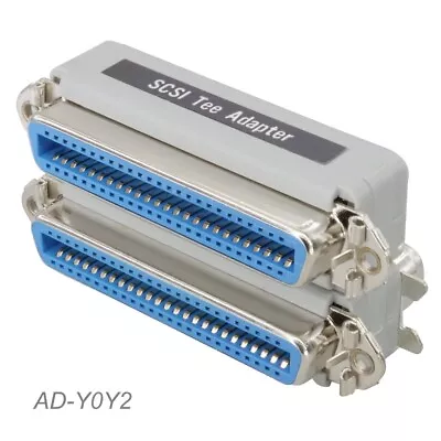 Double Centronics 50-Pin Female To Centronics 50-Pin Male Y-Splitter Adapter • $9.95