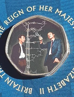 The Land Of Hope And Glory Commemorative Coin Watson And Crick DNA Discovery • £8.75