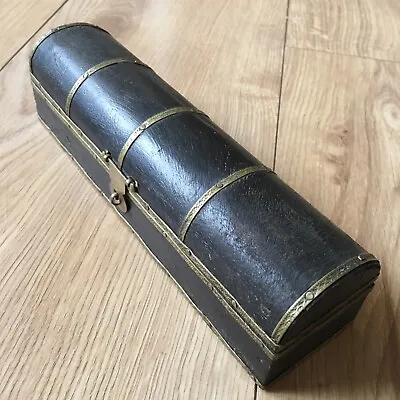£14 • Buy Rare Vintage Wooden / Brass Chest Trunk Shaped Pen Box Pencil Case