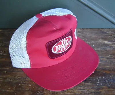 VINTAGE DR. PEPPER TRUCKER CAP ~ HAT PATCH SNAP BACK MESH SODA POP Made In Korea • $29.43