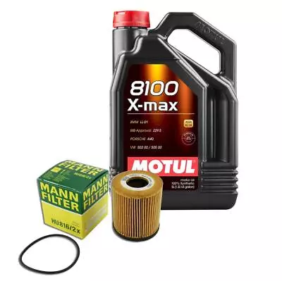 Motul + OEM Engine Oil Change Kit (0W-40) (5 Liter) (X-MAX 8100) • $81.95