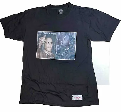 Martin Luther King Jr. & Malcolm X  Black T-shirt Tees Men 2xl  TallL 34” W 36” • $15.20