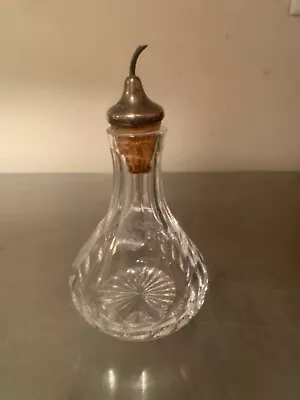 Antique Pressed Glass Barber Bottle Thumbprint Pattern - AB Clk • $45