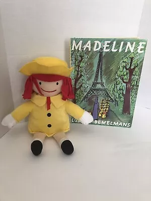 Madeline HC Book And  Madeline PLUSH DOLL Yellow Hat EUC CHILDREN XMAS GIFT SET • $18.99