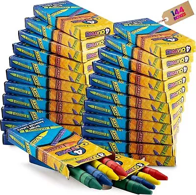 Bedwina Bulk Crayons - 576 Crayons! Case Of 144 4-Packs Premium Color Crayons F • $39.99
