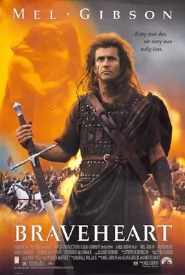 Braveheart Mel Gibson Sophie Marceau Movie Poster Print • $6.49