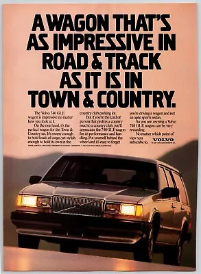 Volvo Automobile 740 GLE Wagon 1987 Advertisement Print Ad Advertising • $10.42