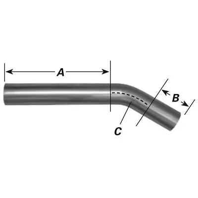 Exhaust Pipe 320462CB Great Sounding Exhaust Universal 30 Deg. Mandrel Bent J-Pi • $45.38