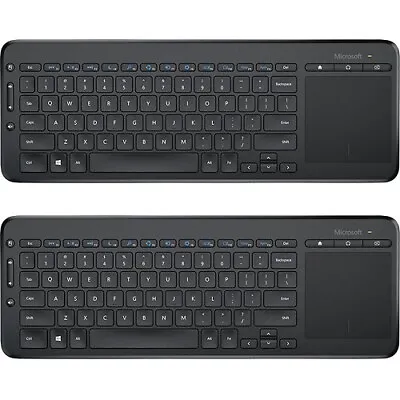 Microsoft All-in-One Media Keyboard (2) - Wireless - Integrated Multi-touch Trac • $60.99