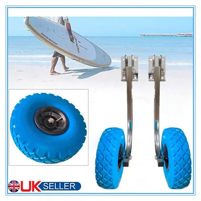 Heavy Duty Boat Transom Launching Wheel Inflatable Boat Launch Wheels Bent Tube • £74.88