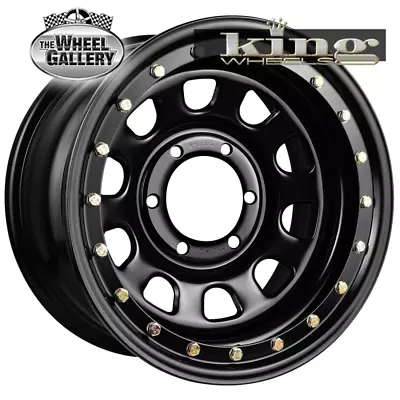 Set Of  King D-Locker 17x10 6/139.7 -44N Satin Black - Zinc Bolts Steel Wheels • $916