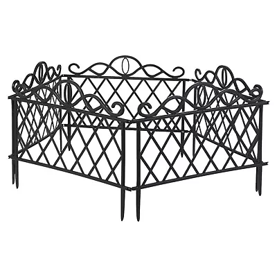 Pack Of 5x Decorative Garden Border Lattice Trellis Fence Outdoor Panels Fencing • £14.95