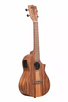 Kala Teak TriTop Florentine Cutaway Concert Acoustic Electric Ukulele KA-TK-C-CE • $109