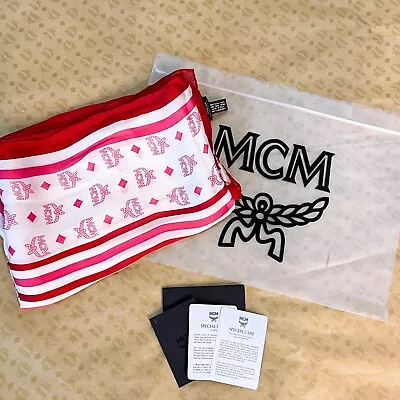 Mcm Monogram Silk 40”x45” Square Scarf/sugar Pink • $129