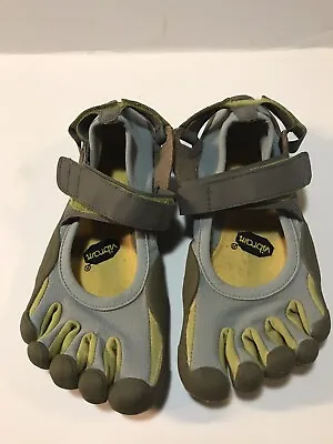 Vibram Five Fingers Size 37 US Women’s Sz 6.5 Grey/yellow Running Hook And Loop • $28.99