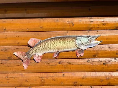 42” Musky Fish Replica - Realistic Musky Mount - Metal Muskellunge Replica • $149.95