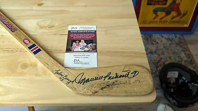 Maurice Richard John Bucyk Montreal Canadiens Signed Mini Stick JSA • $125