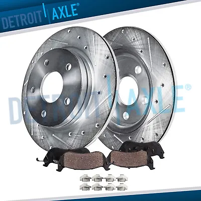 REAR Drilled Brake Rotors + Brake Pads For 2006-11 Ford Fusion MKZ Mazda 6 Milan • $64.53