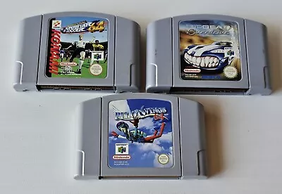 Nintendo 64 N64 Game Bundle Pilot Wings 64 Top Gear Overdrive Superstar Soccer • $55