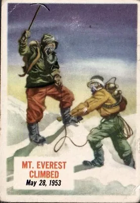 1954 Topps Scoops Card # 70 Mt. Everest Climbed C682 • $13.85