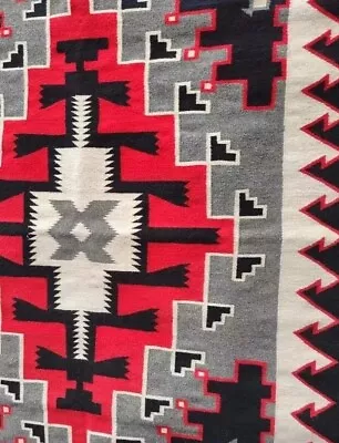 Navajo Rug Vintage Klagetoh Weaving Native American Rug Blanket Tapestry 1940 • $10000