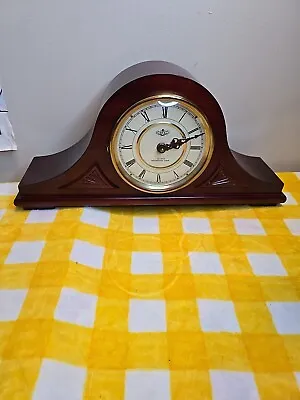 D & A Quartz Mantle Clock Westminster Chime Tested Wood Battery Run • $34.67