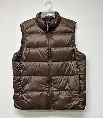 UNIQLO Ultra Light Down Vest Brown Large Mens • $49