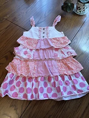 Vtg Naartjie Girls M 5 Years Multi Print Dress • $13