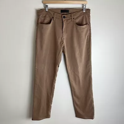 J Brand Kane Chino Pants Mens 33x31 Straight Fit Brown French Terry • $52.99