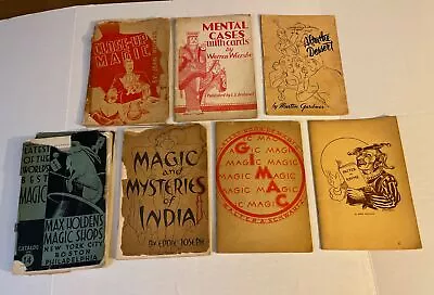 Lot Of 7 Antique Magic Books.  See Description And Photos • $9.99