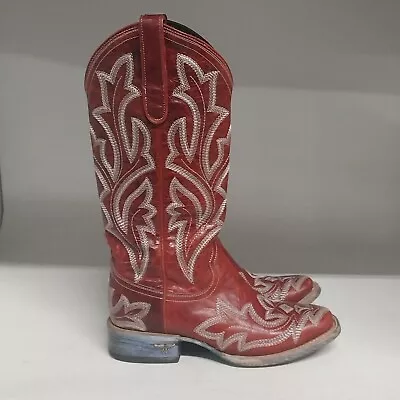 Lane Saratoga Western Boot Red Womens Size 6.5 Medium • $62.99