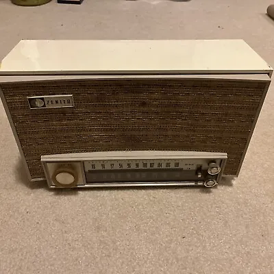 Vintage Zenith K725 AM FM Mid Century Tube Radio Ivory Works But Rough - Parts? • $19.99