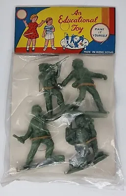 Vintage AN EDUCATIONAL TOY SOLDIERS 1950s Rack Pack Made In Hong Kong B • $24.99