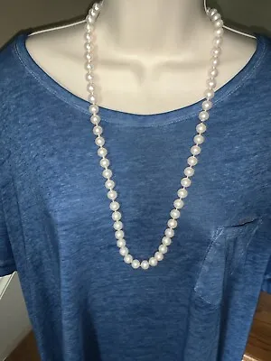 J CREW OUTLET 29” Strand Pearls No Closure Over Head Costume Necklace ❤️tw11j • $35