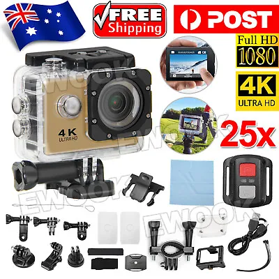 $35.95 • Buy 4KHD 16MP1080P Waterproof Sports Action Camera WiFi EIS Video Recorder For GoPro